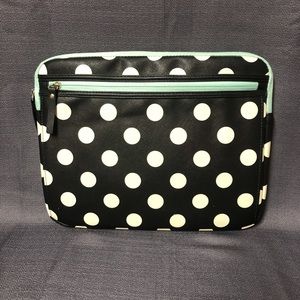 StudioC Laptop Sleeve 13", Teal Accents Poka Dots